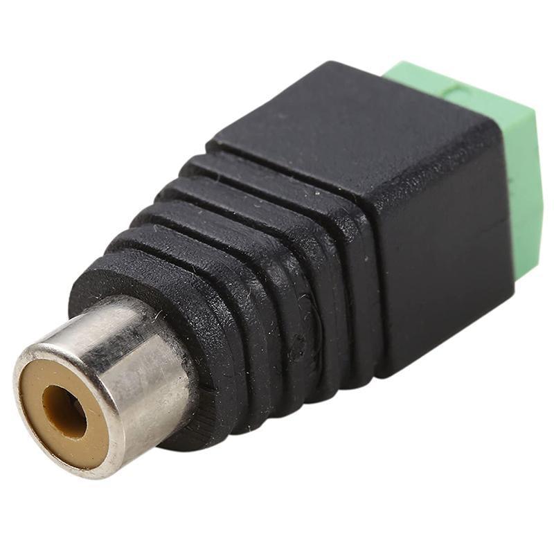 2/4 Pair Speaker Wire cable to female & male RCA Adapter Connector Jack Plug LED - Aimall