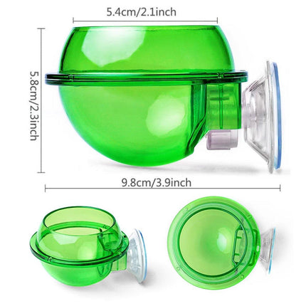 Suction Cup Reptile Feeder Anti-Escape Reptiles Water Bowl Live Fodder Container