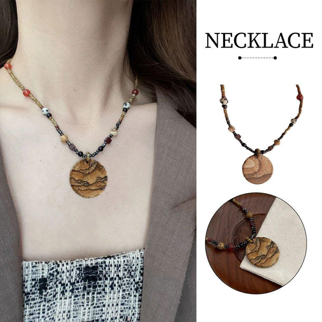 Bead Hoisting Clavicle Chain Fashion Necklace Mori Style Sweater Jewelry