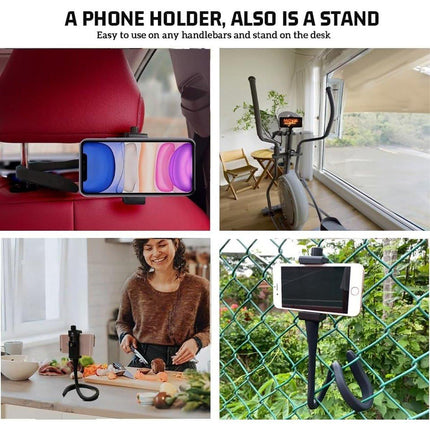 Universal Flexible Phone Holder Silicone Hose Stroller Crib Mount Stand Bracket