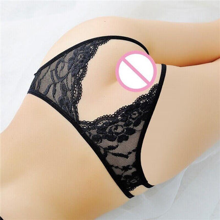 L Size Sexy-Lingerie-Women's-Crotchless-Thongs-Panties-G-String-Underwear - Aimall