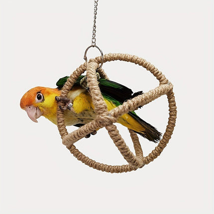 Interactive Parrot Toys Nibbling Balls Hoop Swing Bird Chew Play Activity