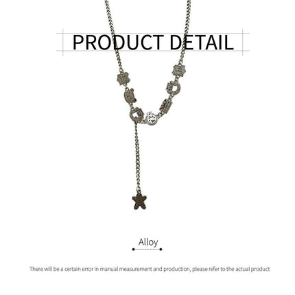 Gingerbread Man Tassel Necklace Womens Sweater Chain Fashion Jewelry Gift