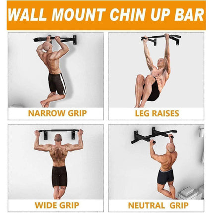 Wall Mounted Pull Chin Up Bar Home Gym Training Workout Dip Bar Exercise Fitness