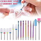 16x Ceramic Nail Drill Bits File Acrylic Manicure Pedicure Tools - Aimall