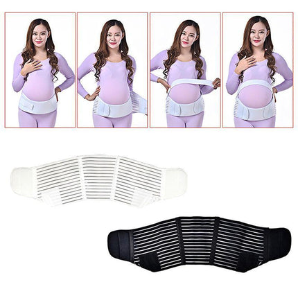 Pregnancy Maternity Support Brace Strap Belt Abdominal Back Support Belly Band White - Aimall
