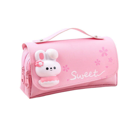 Functional Pencil Case Stationery Bag Pen Holder Storage Organizer for School