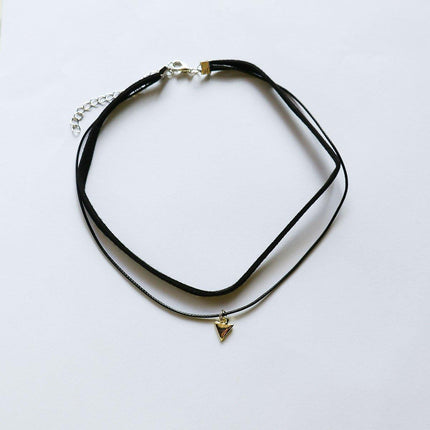 Trendy Double Triangle Pendant Necklace Fashion Jewelry Gift for Women and Men