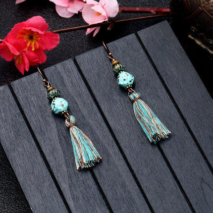 Vintage Tassel Earrings for Women Long Ethnic Style Dangle Fashion Jewellery