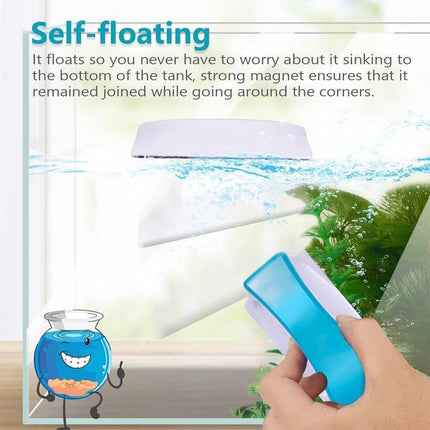 Magnetic Fish Tank Brush Algae Magnet Aquarium Cleaning Glass Aquatic Cleaner - Aimall