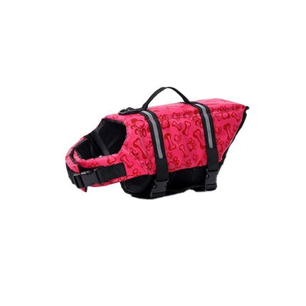 Dog Life Jacket Pet Safety Vest Swimming Boating Float Aid Buoyancy Lifesaver Red - Aimall