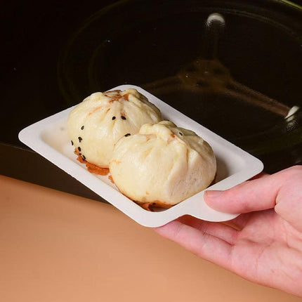 500x Heavy Duty Disposable Party Dinner Plates Square Plate Bowl Catering Eco Friendly Plastic Disposable Plates - Aimall