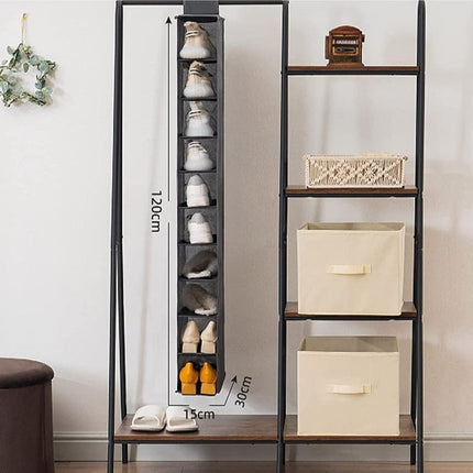 10 Tier Clothes Organiser Wardrobe Hanging Storage Closet Shoes Hanger Bag AU - Aimall