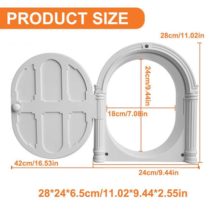 Controllable Cat Dog Door Flap for Pet House Adjustable Entry Exit Pet Door