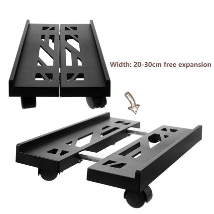 Plastic Computer Case Bracket Retractable Mobile Host Shelf for Under Desk Use