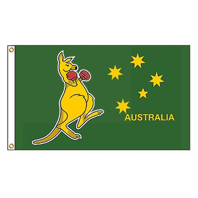 Boxing Kangaroo Flag 3x5 ft Australian National Symbol 90x150 cm Banner - Aimall