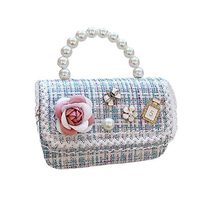 Girls Small Square Princess Handbag Chain Shoulder Bag Kids Messenger Bag