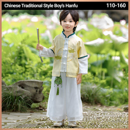 Hanfu Boys Chinese Style Costumes Spring Autumn Improved Ancient Attire
