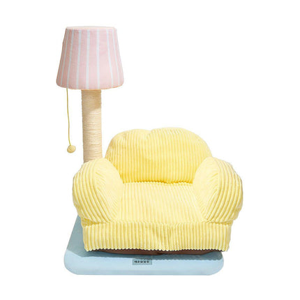 Multifunctional Cat Lounge Cozy Sofa Scratch Post Comfortable Kitty Rest Area - Aimall