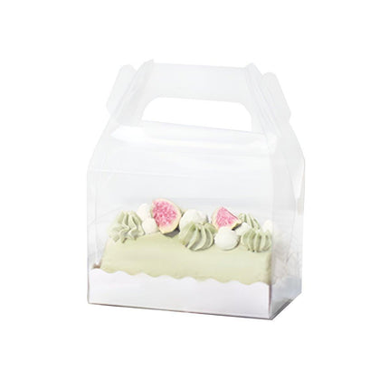 25pcs Transparent Portable Baking Box for Lasagna Mousse Cake Western Point Food