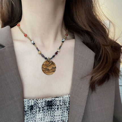 Bead Hoisting Clavicle Chain Fashion Necklace Mori Style Sweater Jewelry