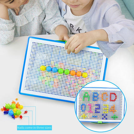 Mushroom Nail Educational DIY Puzzle Toy Set for Creative Learning and Play