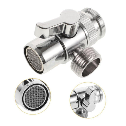 Switch Faucet Adapter Kitchen Sink Splitter Diverter Valve Water Tap Connector