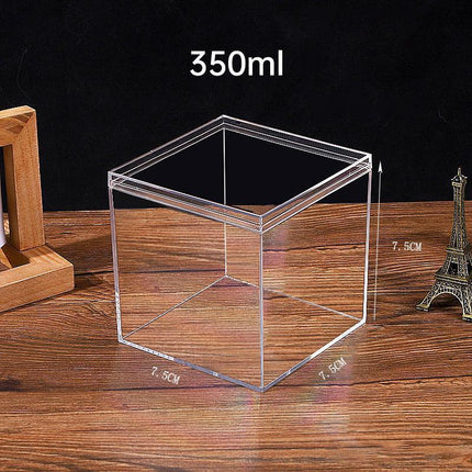 10pcs Clear Acrylic Plastic Boxes Square Storage Containers for Food  Small Item