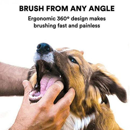 Dog Cat Super Soft Pet Finger Toothbrush Teeth Silicone Brush Care Cleaning - Aimall
