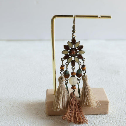 Chic Bohemian Dreamcatcher Tassel Earrings Geometric Design Women Jewelry