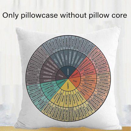 3PCS Emotion Wheel Decorative Pillowcase Sofa Cushion Cover for Bedroom Decor