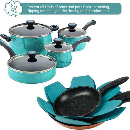 12pcs Thickened Felt Placemats Pan Mats Heat Insulation Flower Shaped Coasters