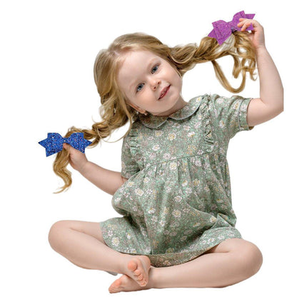 20Pcs Hair Clips Colourful Glitter Sequin Bow Set for Girls and Teens