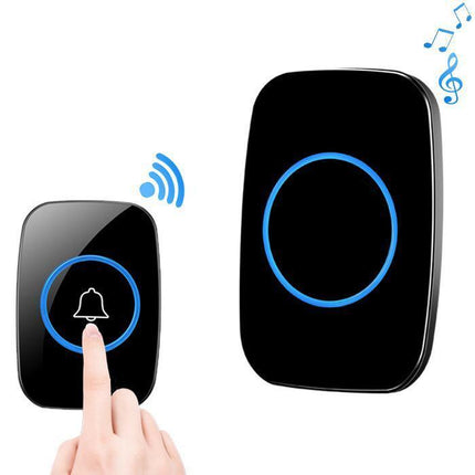Wireless Door Bell Chime Waterproof Doorbell 2 Plugin Receivers 300M Long Range - Aimall