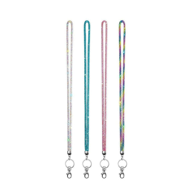4PCS Bling Keychain Phone Lanyard Neck Strap Hanging Cord Phone Anti-lost Rope