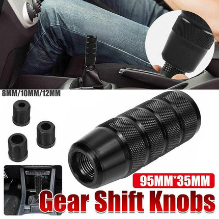 Manual Aluminum Car Gear Stick Shift Knobs Black Shifter Knob Lever Universal - Aimall