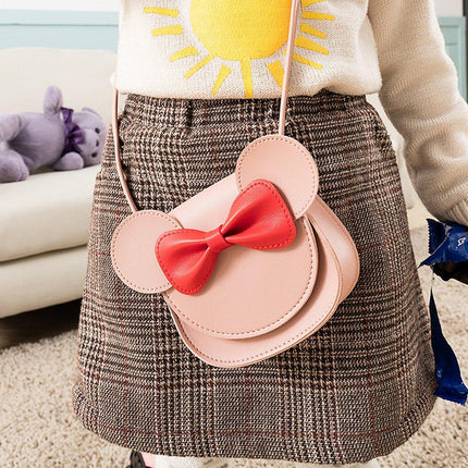 Cute Bowknot Crossbody Bag Fashionable Girls Shoulder Bag Slanting Mini Handbag