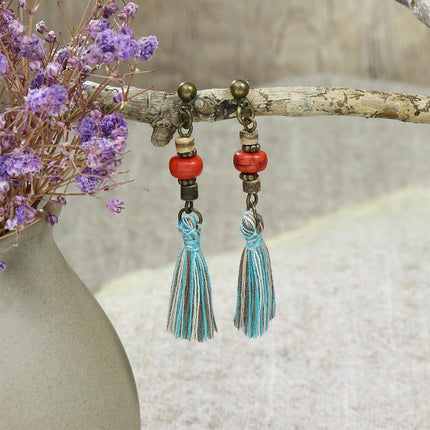 Vintage Tassel Earrings for Women Long Ethnic Style Dangle Fashion Jewellery