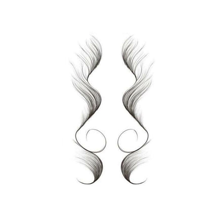 Baby Hair Tattoo Stickers Black Hairline Edge Decals Curly Women Stickers Fringe - Aimall