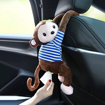 Car Cute Monkey Hanging Tissue Box Car Tissue Box Car Animal Tissue Draw Tissue