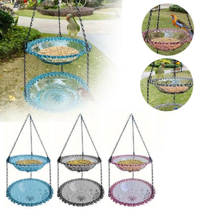 Outdoor Hanging Bird Feeder Bath Garden Patio Decoration for Attracting Birds