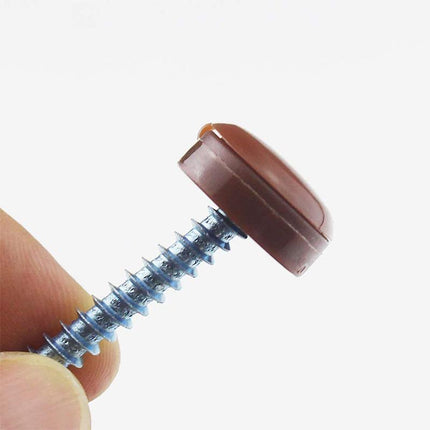 100/200X Plastic Screw Cover Caps Holes Cams Furniture Kitchen Button Nuts Bolts - Aimall