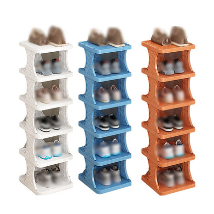 6/7 Tier Foldable Shoe Rack Simple Home Door Organizer Folding Shoe Stand