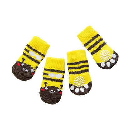 Dog Socks Non-Slip Grip Slip Anti-Skid - Puppy Cat Pet Shoes Slippers S Size - Aimall