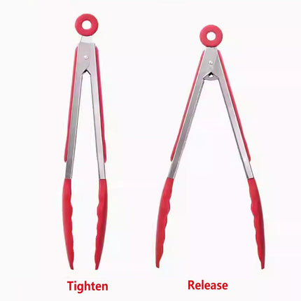 5pcs Kitchen Food Clamps Scalding Resistant Barbecue Tongs Cooking Clamp Set