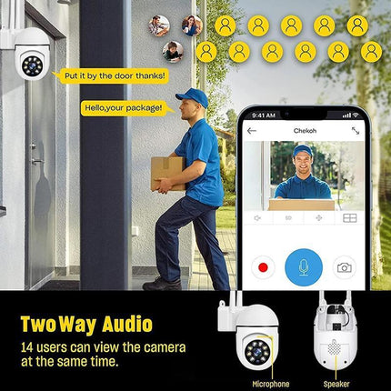 Wireless Security Camera System Outdoor Home Wifi Night Vision Cam 1080P HD A7 - Aimall