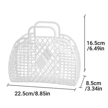 16pcs Diamond Plastic Bath Storage Basket Handheld Soft Bathroom Wash Basket Set