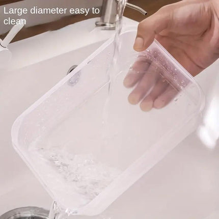 5pcs Clear Refrigerator Storage Box with Lid Square Crisper Organizer Dispenser