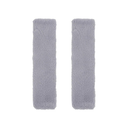 Winter Plush Shoulder Strap Cover Neck Cushion Pad for Comfortable Car Travel 2PCS