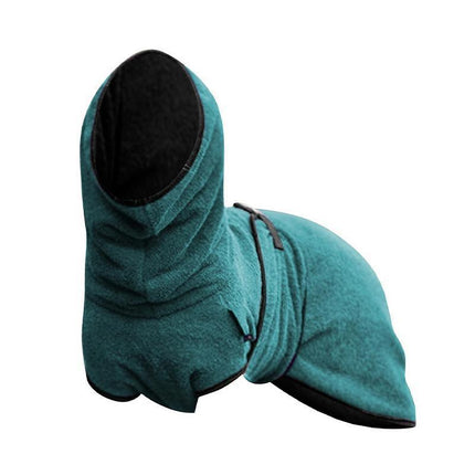 Pet Bathrobe Clothes Dog Towel Drying Robe Soft Warm Super Absorbent Lake Blue - Aimall